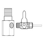 Raccordo dritto 1/2″ 3/4″ e rubinetto di intercettazione 1/4″ con tubo da 1/4″